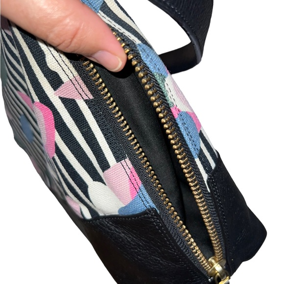 Fossil black printed hobo bag leather canvas - Picture 7 of 13